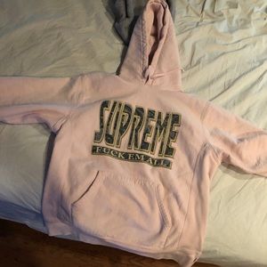 Supreme “Fuck em all” paisley hoodie